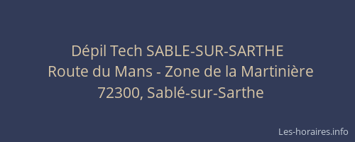 Dépil Tech SABLE-SUR-SARTHE