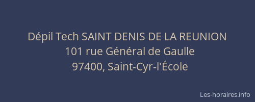 D&eacute;pil Tech SAINT DENIS DE LA REUNION