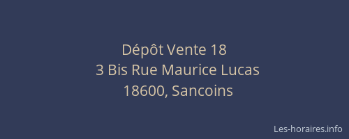 D&eacute;p&ocirc;t Vente 18