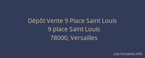 Dépôt Vente 9 Place Saint Louis