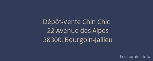 D&eacute;p&ocirc;t-Vente Chin Chic