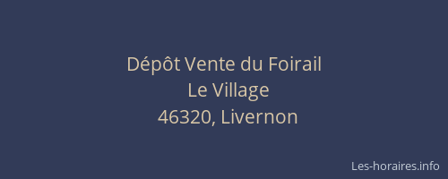 D&eacute;p&ocirc;t Vente du Foirail