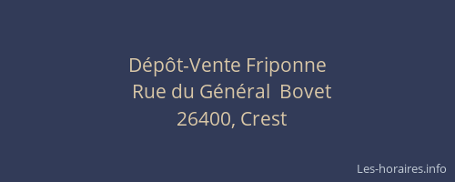 D&eacute;p&ocirc;t-Vente Friponne