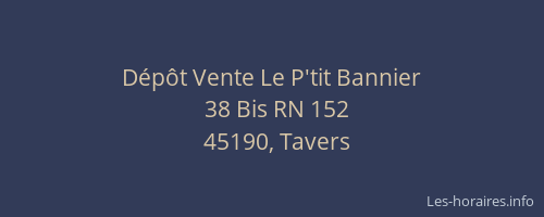 D&eacute;p&ocirc;t Vente Le P'tit Bannier