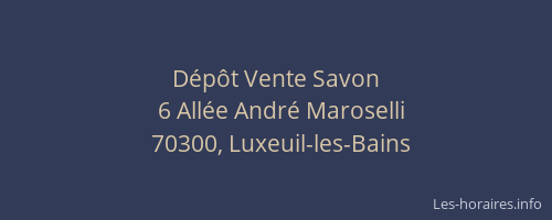D&eacute;p&ocirc;t Vente Savon