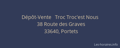 D&eacute;p&ocirc;t-Vente   Troc Troc'est Nous