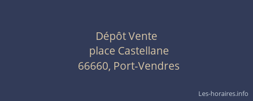 D&eacute;p&ocirc;t Vente
