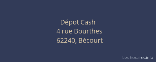 D&eacute;pot Cash