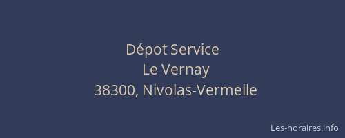 D&eacute;pot Service