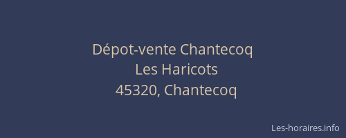 Dépot-vente Chantecoq