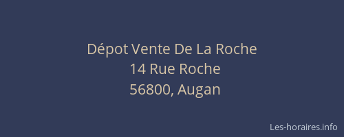 Dépot Vente De La Roche