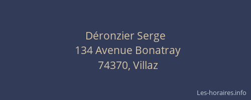 D&eacute;ronzier Serge