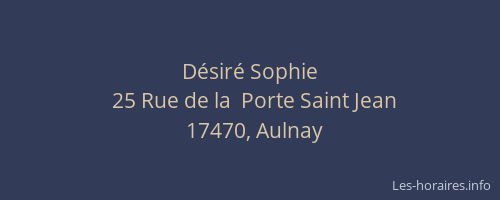 D&eacute;sir&eacute; Sophie