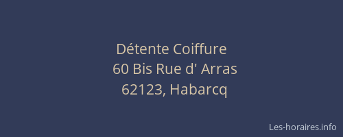 D&eacute;tente Coiffure