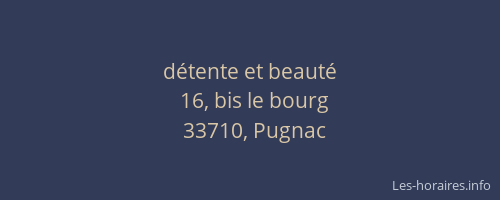 d&eacute;tente et beaut&eacute;
