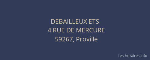DEBAILLEUX ETS