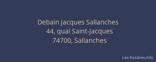 Debain Jacques Sallanches