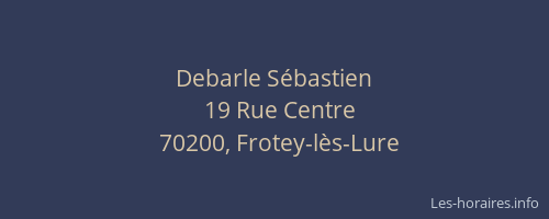 Debarle S&eacute;bastien