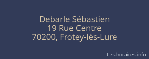 Debarle Sébastien