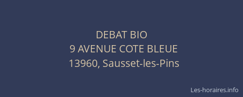 DEBAT BIO