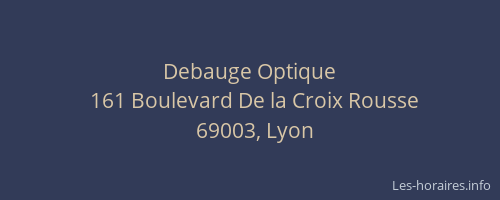 Debauge Optique