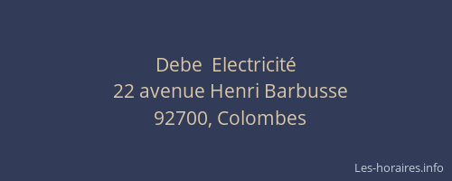 Debe  Electricité