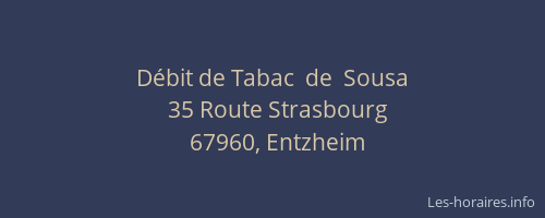 Débit de Tabac  de  Sousa