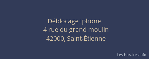 Déblocage Iphone
