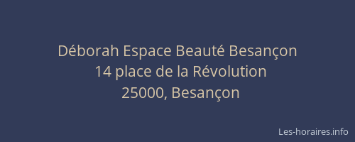 Déborah Espace Beauté Besançon