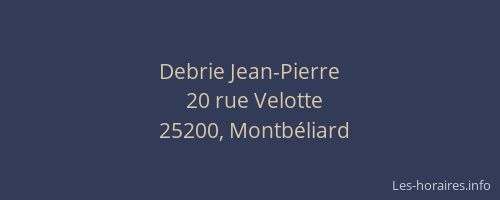 Debrie Jean-Pierre