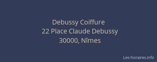 Debussy Coiffure