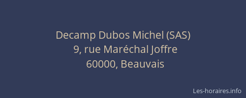 Decamp Dubos Michel (SAS)