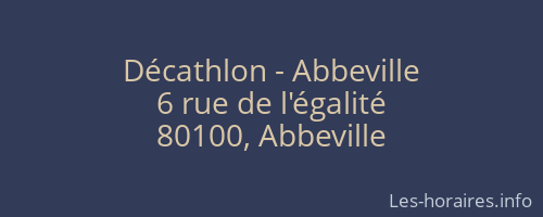 Décathlon - Abbeville