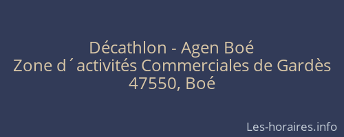 Décathlon - Agen Boé