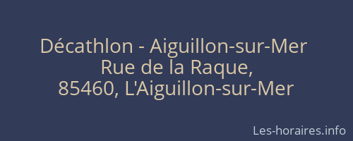 Décathlon - Aiguillon-sur-Mer 