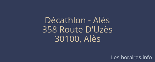 Décathlon - Alès