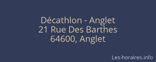 Décathlon - Anglet