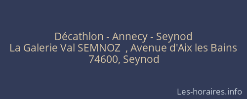 Décathlon - Annecy - Seynod
