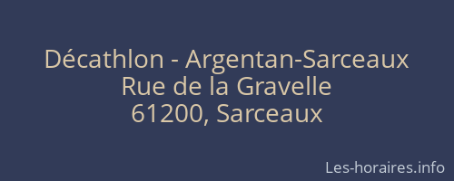 Décathlon - Argentan-Sarceaux