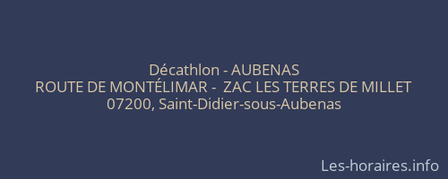 Décathlon - AUBENAS