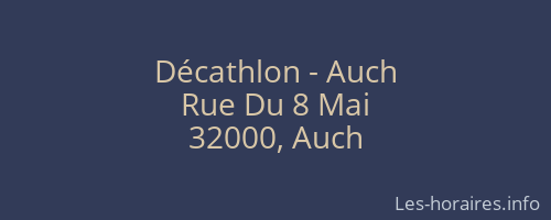 Décathlon - Auch