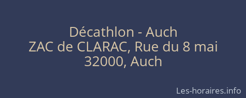 Décathlon - Auch