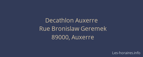 Decathlon Auxerre