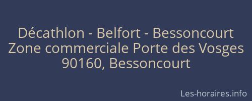 Décathlon - Belfort - Bessoncourt