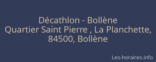 Décathlon - Bollène