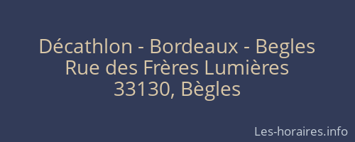Décathlon - Bordeaux - Begles