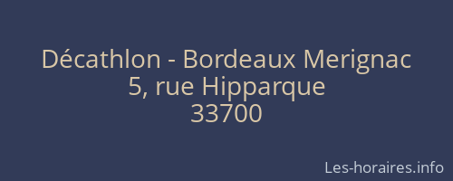 Décathlon - Bordeaux Merignac