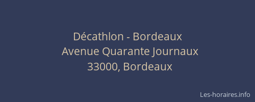 Décathlon - Bordeaux