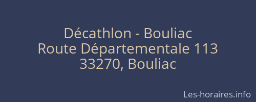 Décathlon - Bouliac