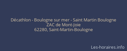 Décathlon - Boulogne sur mer - Saint Martin Boulogne
